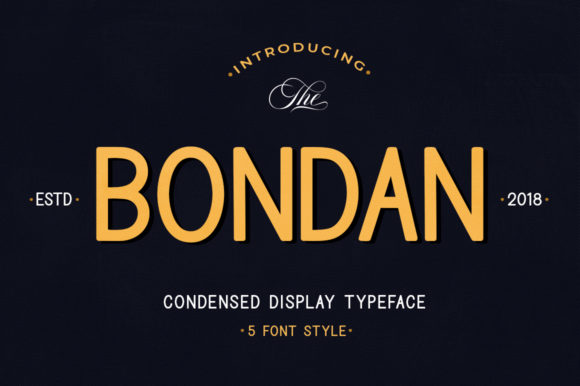 Bondan Family: Modern Vintage Sans Serif Font