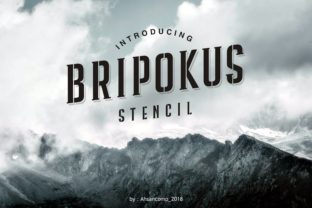 Bripokus: The Bold Condensed Stencil Typeface That Commands Attention