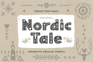 Nordic Tale Family: Scandinavian Font with Patterns